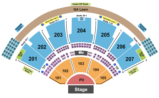 Ruoff Music Center 5 Seconds of Summer Seating Chart